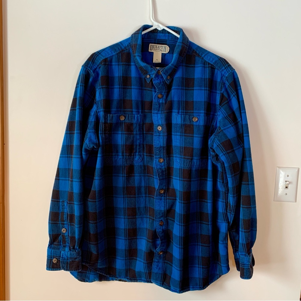 Duluth Trading Men’s Flannel XL Blue